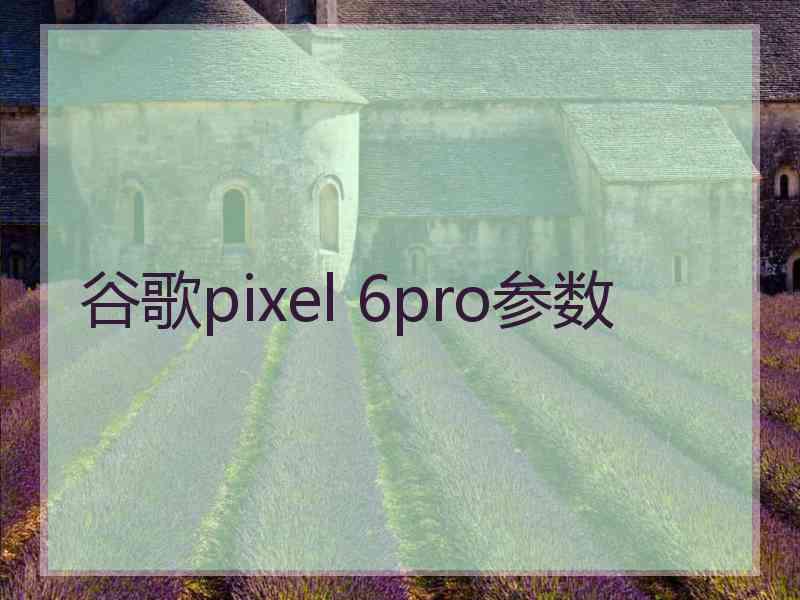 谷歌pixel 6pro参数