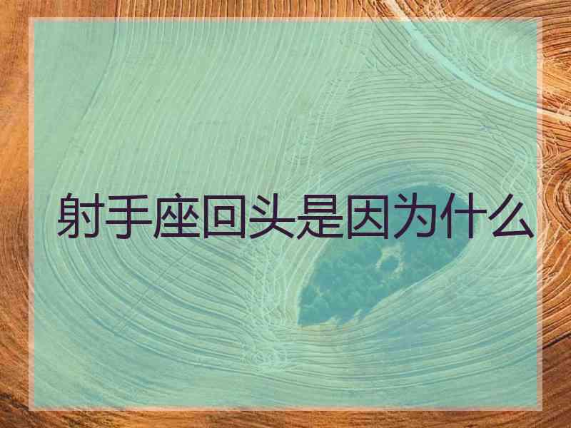 射手座回头是因为什么 射手座回头是因为什么