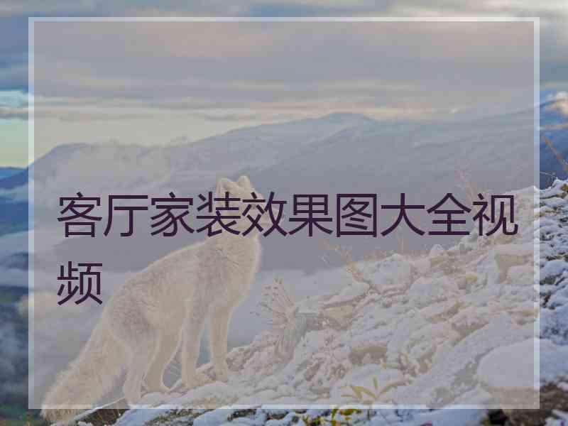 客厅家装效果图大全视频 客厅家装效果图大全视频