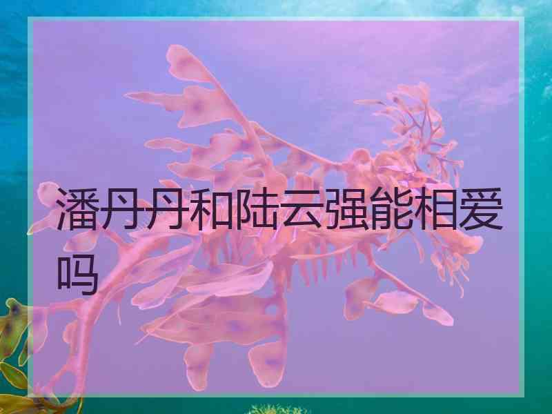 潘丹丹和陆云强能相爱吗 潘丹丹和陆云强能相爱吗