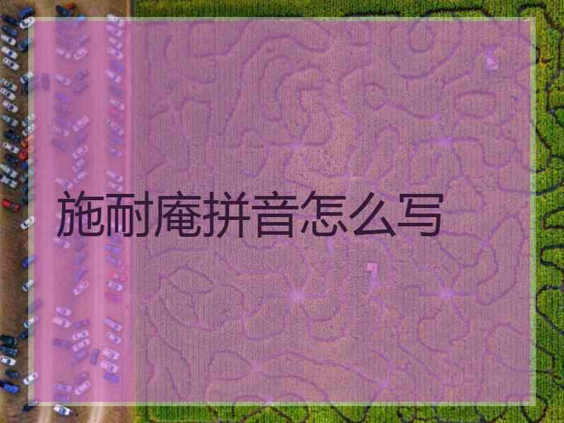 施耐庵拼音怎么写 施耐庵拼音怎么写