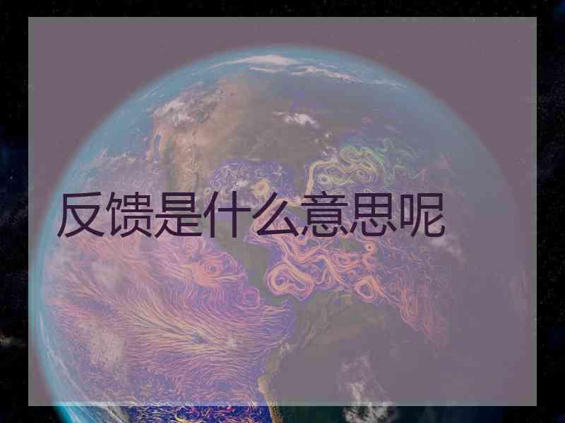 反馈是什么意思呢 反馈是什么意思呢