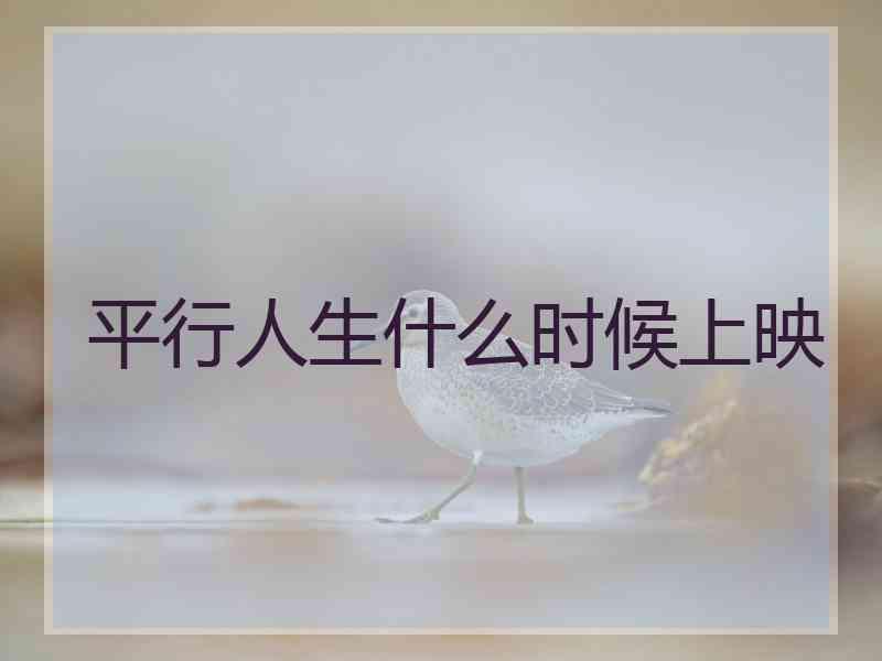 平行人生什么时候上映 平行人生什么时候上映