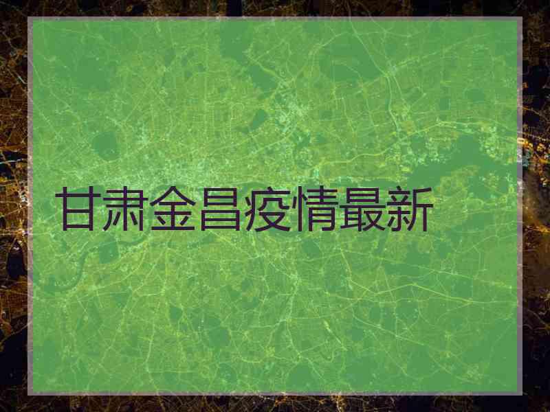 甘肃金昌疫情最新