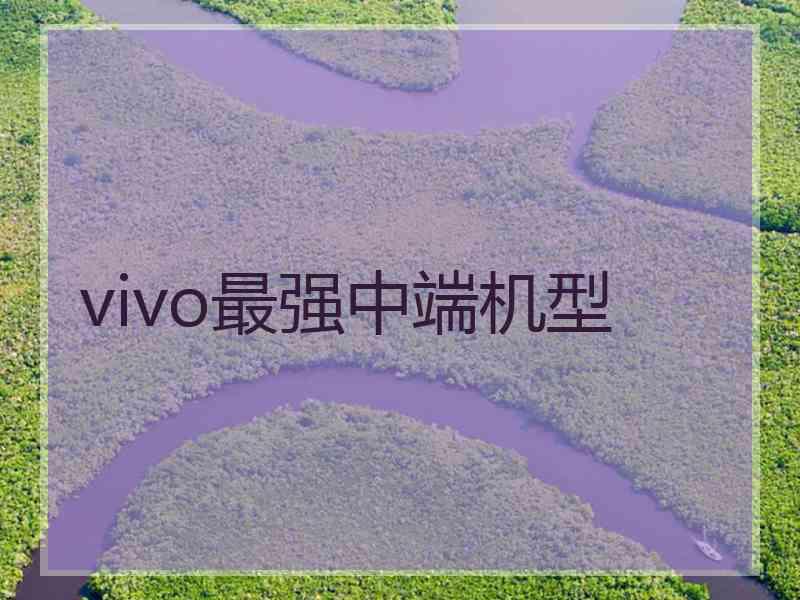 vivo最强中端机型