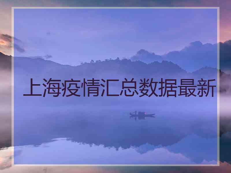上海疫情汇总数据最新