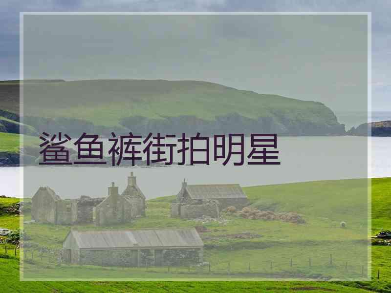 鲨鱼裤街拍明星