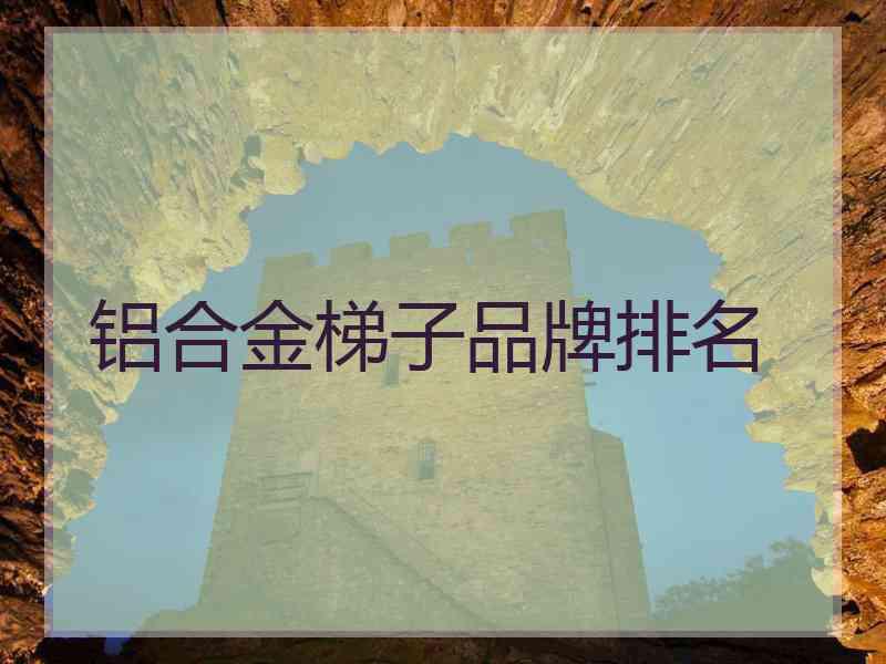 铝合金梯子品牌排名