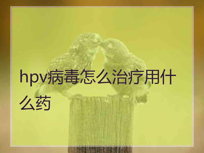 hpv病毒怎么治疗用什么药