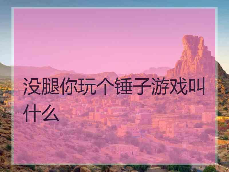 没腿你玩个锤子游戏叫什么