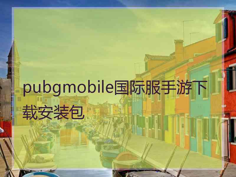 pubgmobile国际服手游下载安装包