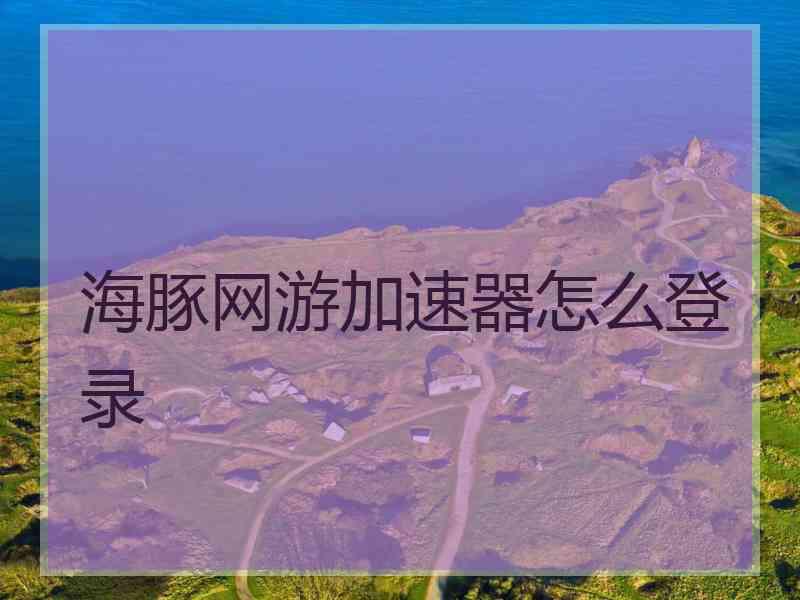海豚网游加速器怎么登录