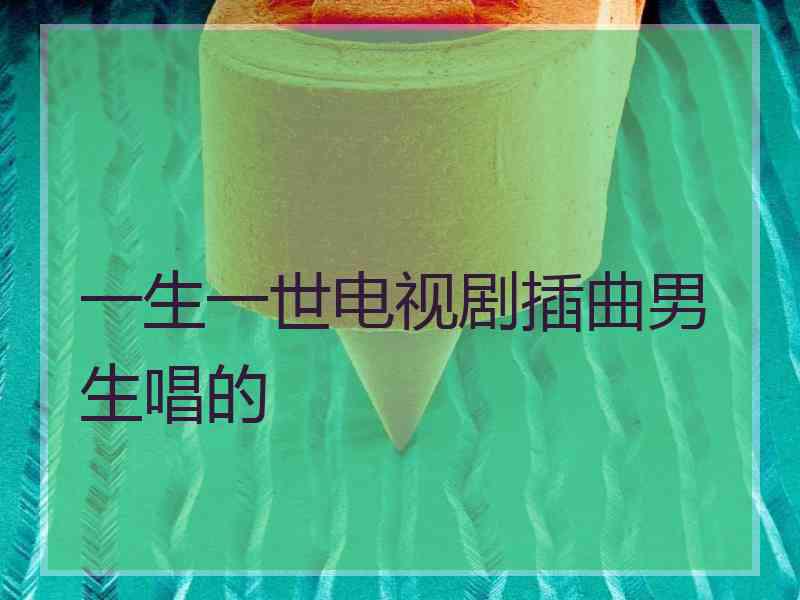 一生一世电视剧插曲男生唱的