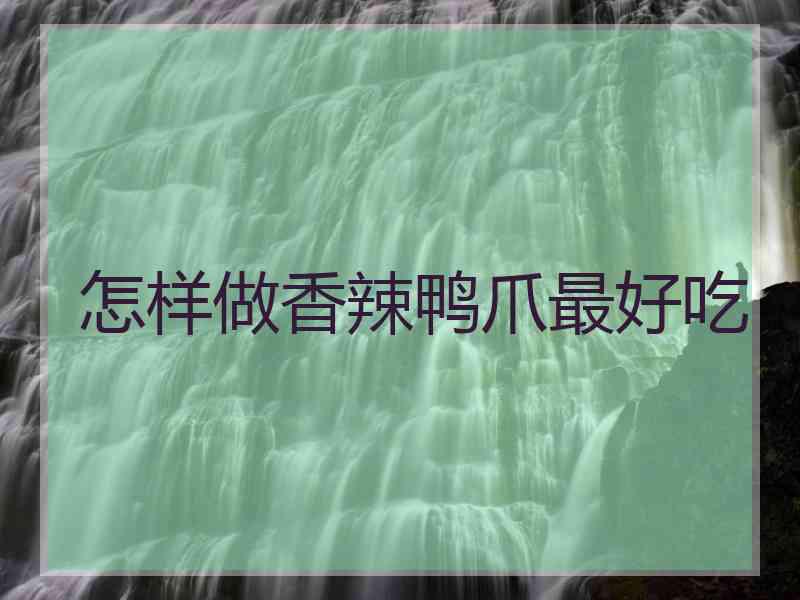 怎样做香辣鸭爪最好吃