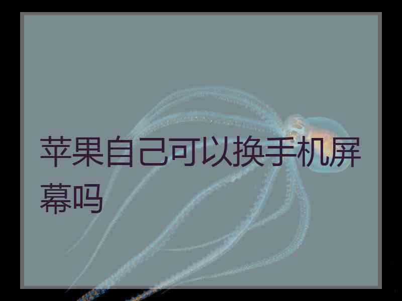 苹果自己可以换手机屏幕吗