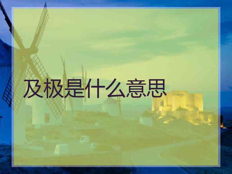 及极是什么意思