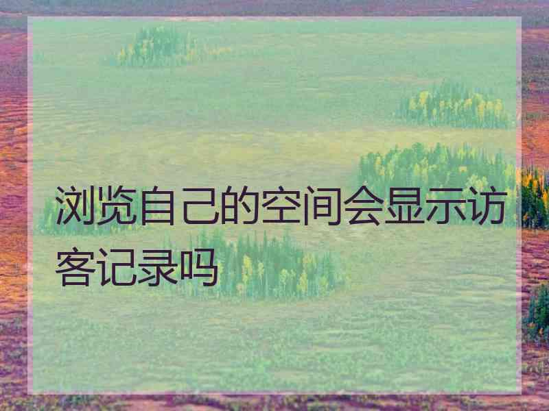 浏览自己的空间会显示访客记录吗