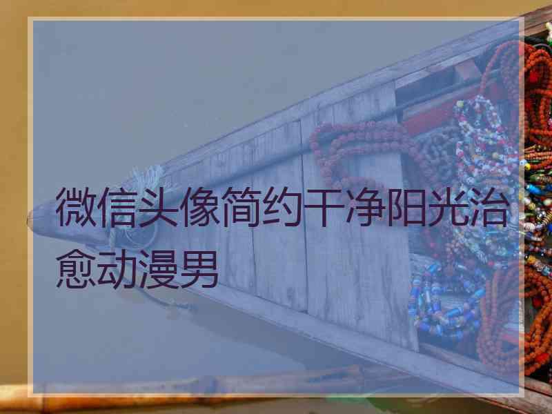 微信头像简约干净阳光治愈动漫男