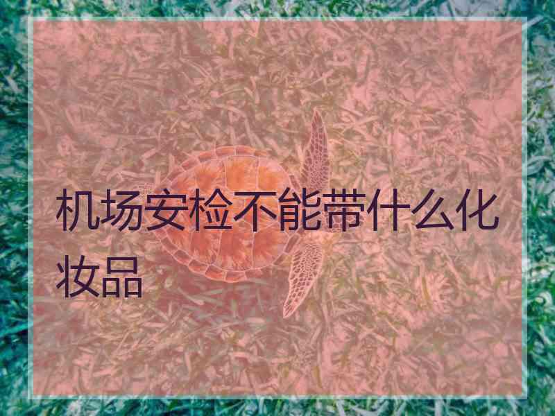 机场安检不能带什么化妆品