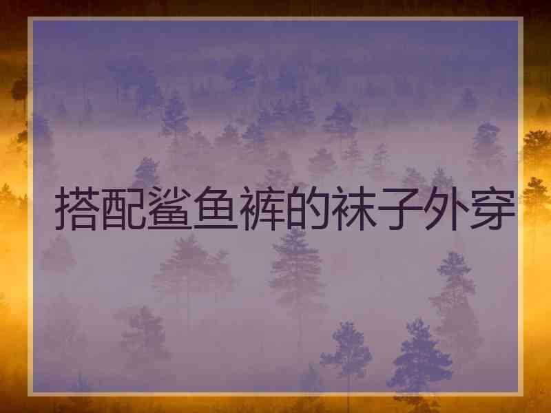 搭配鲨鱼裤的袜子外穿