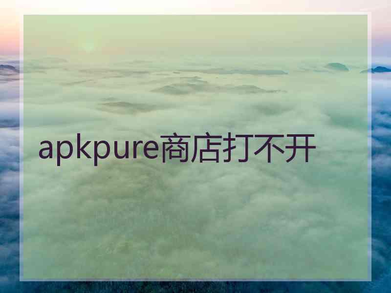 apkpure商店打不开