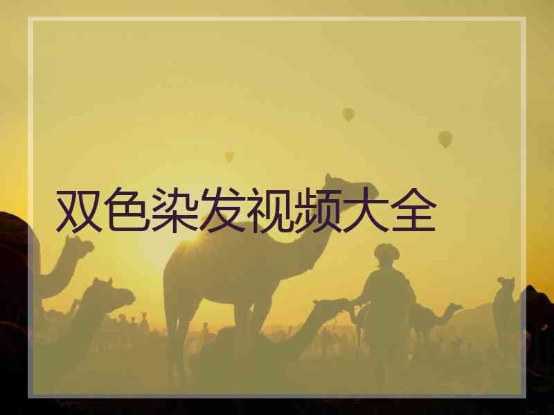 双色染发视频大全