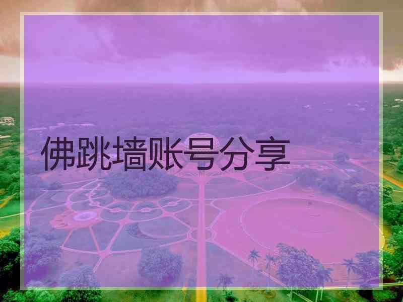 佛跳墙账号分享