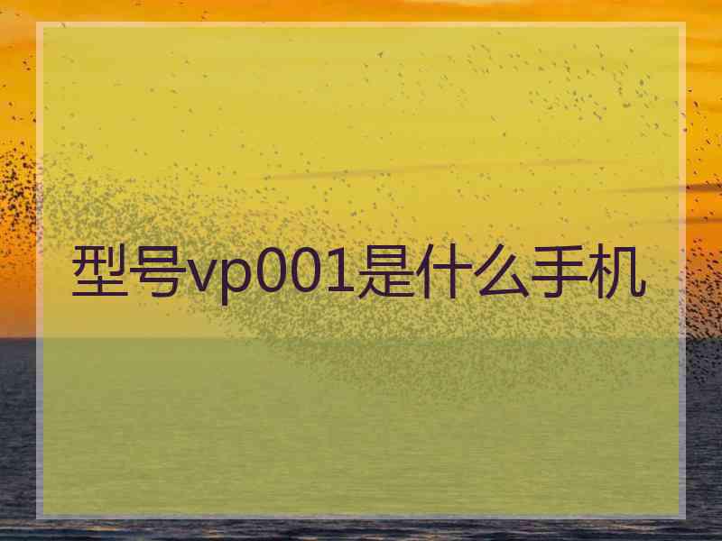 型号vp001是什么手机