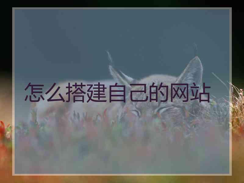 怎么搭建自己的网站