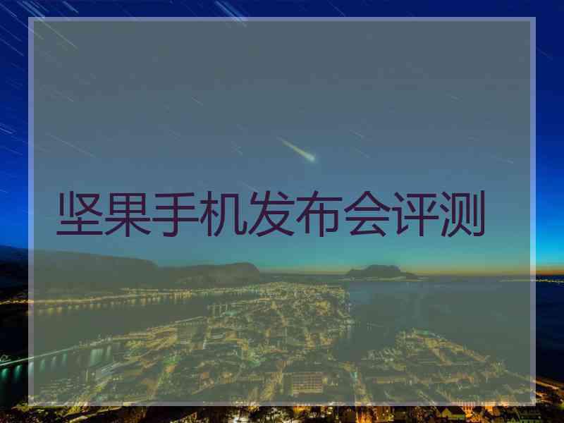 坚果手机发布会评测