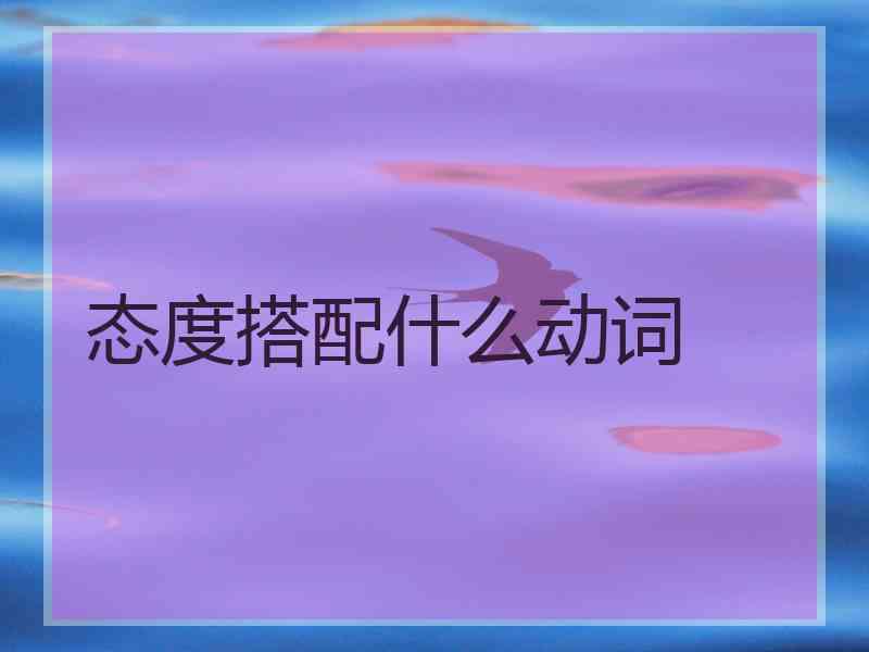 态度搭配什么动词