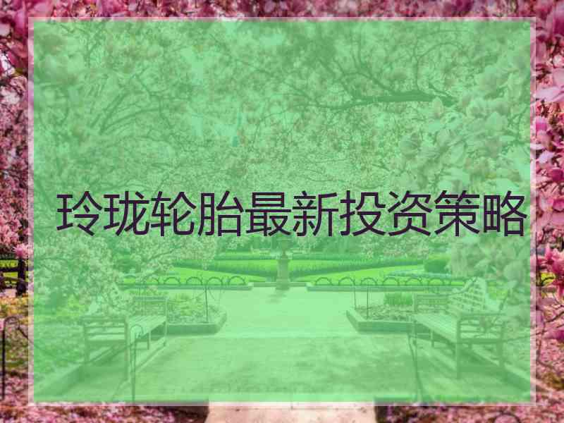 玲珑轮胎最新投资策略