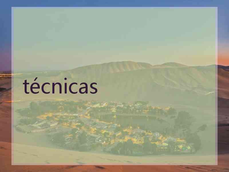 técnicas
