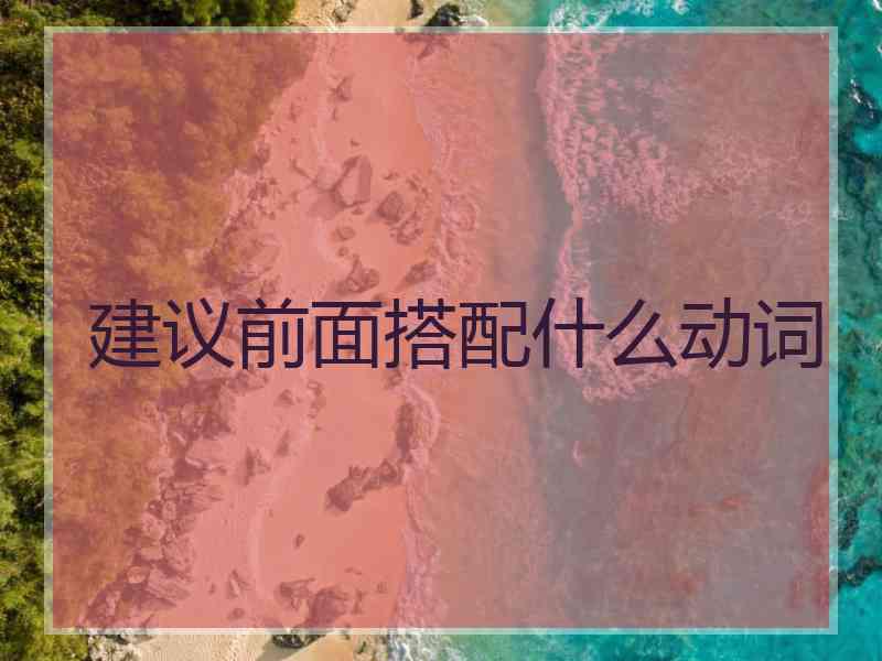 建议前面搭配什么动词