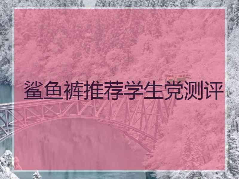 鲨鱼裤推荐学生党测评