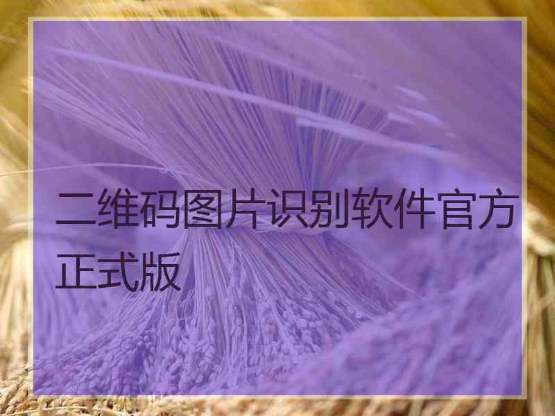 二维码图片识别软件官方正式版