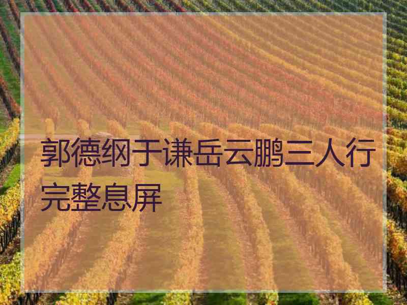 郭德纲于谦岳云鹏三人行完整息屏