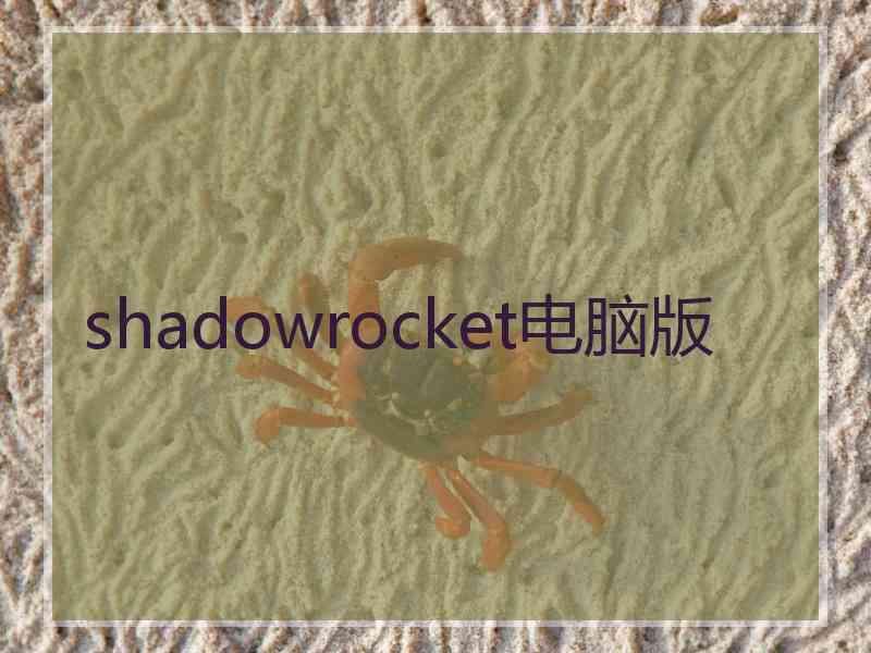 shadowrocket电脑版