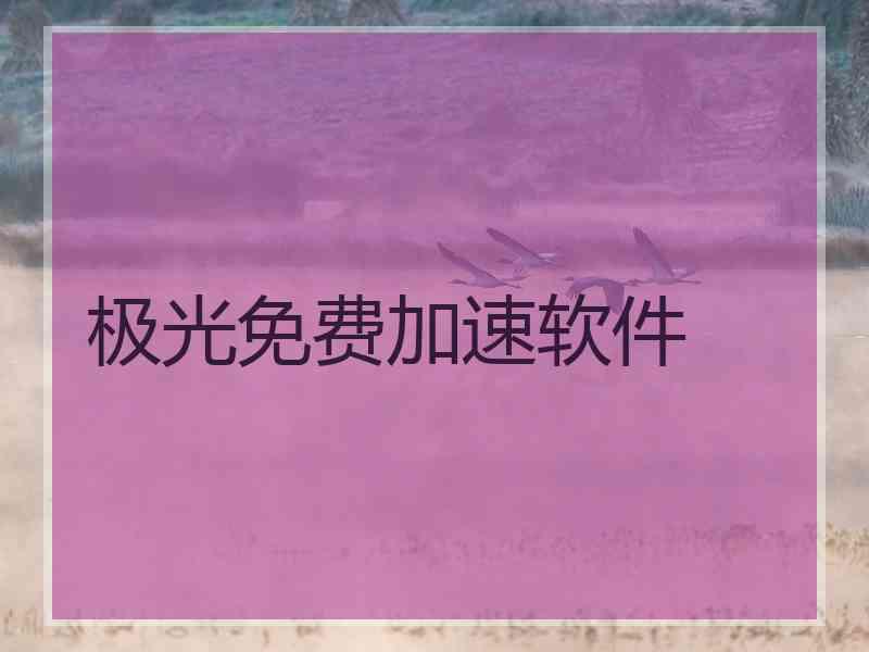 极光免费加速软件