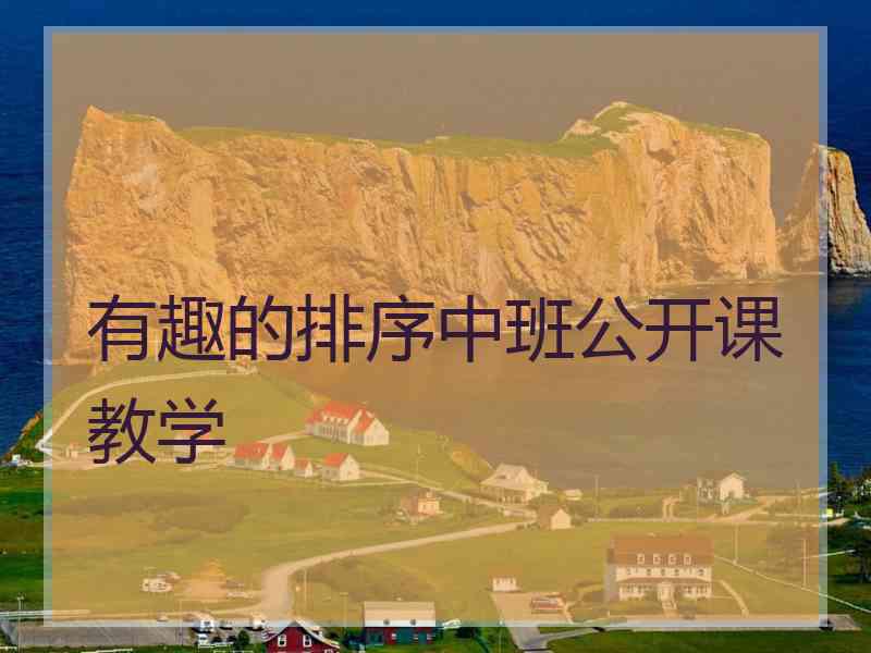 有趣的排序中班公开课教学