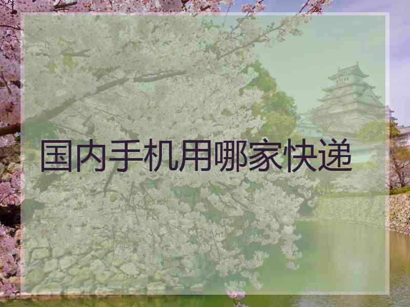 国内手机用哪家快递