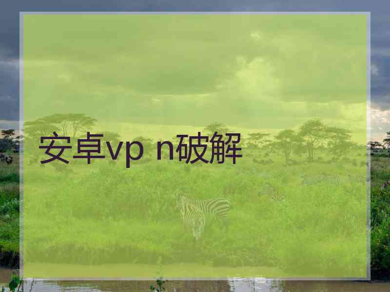 安卓vp n破解