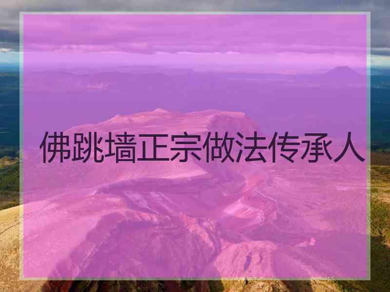 佛跳墙正宗做法传承人