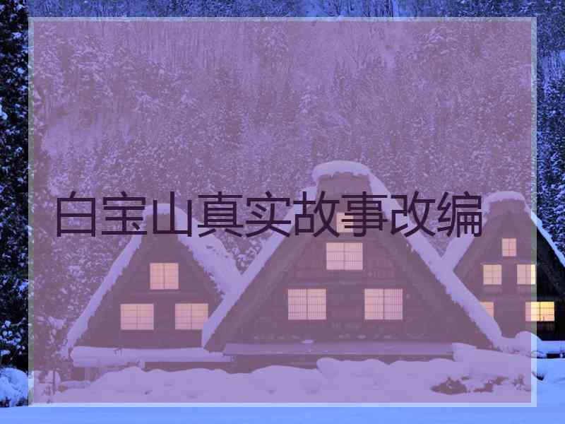白宝山真实故事改编