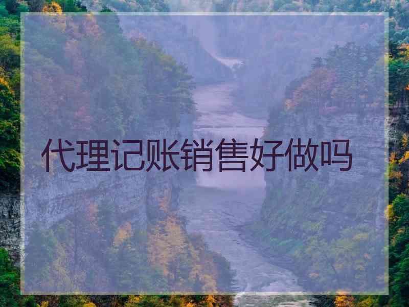 代理记账销售好做吗