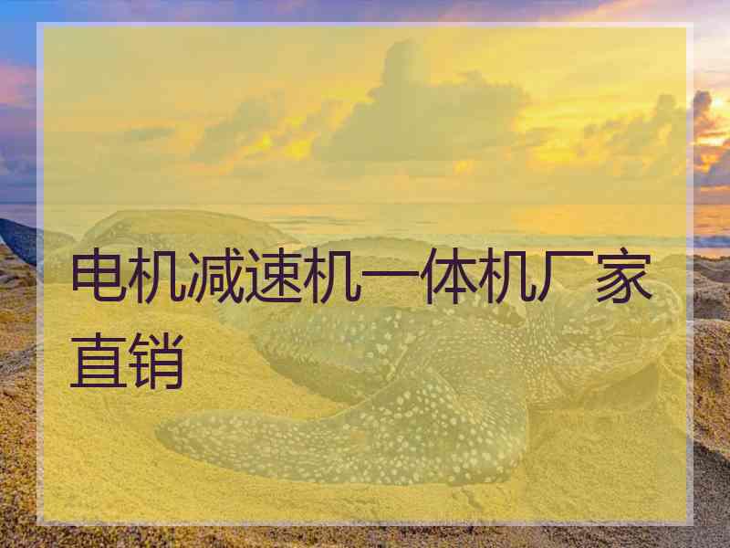 电机减速机一体机厂家直销
