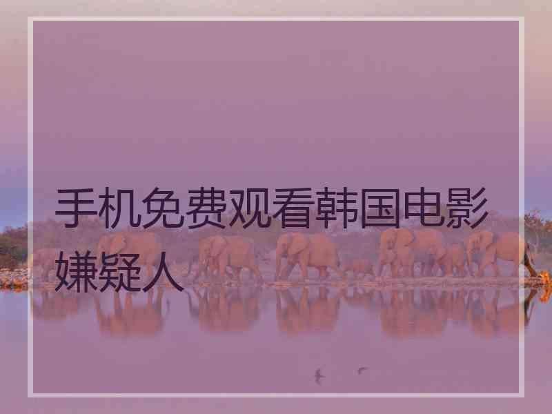 手机免费观看韩国电影嫌疑人