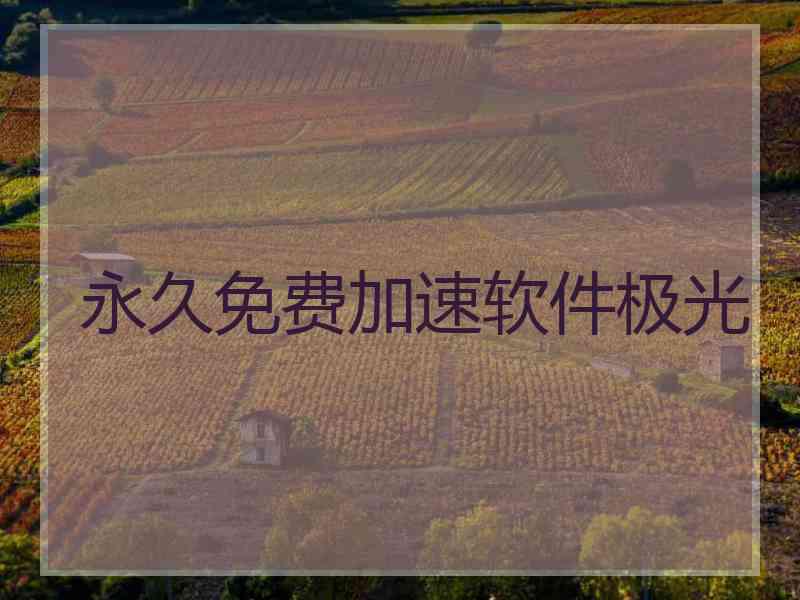 永久免费加速软件极光