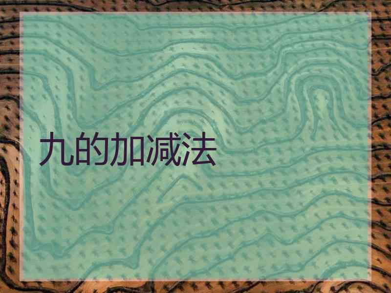 九的加减法
