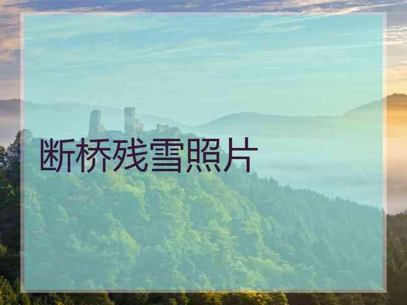 断桥残雪照片
